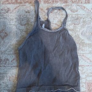 FP Movement by Free People Striped Black Tank Top